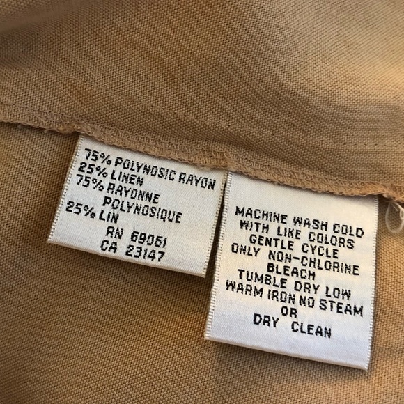 Vintage 1990s Safari Style Dress in Taupe Talbots Size 12 Excellent Condition - Picture 6 of 6